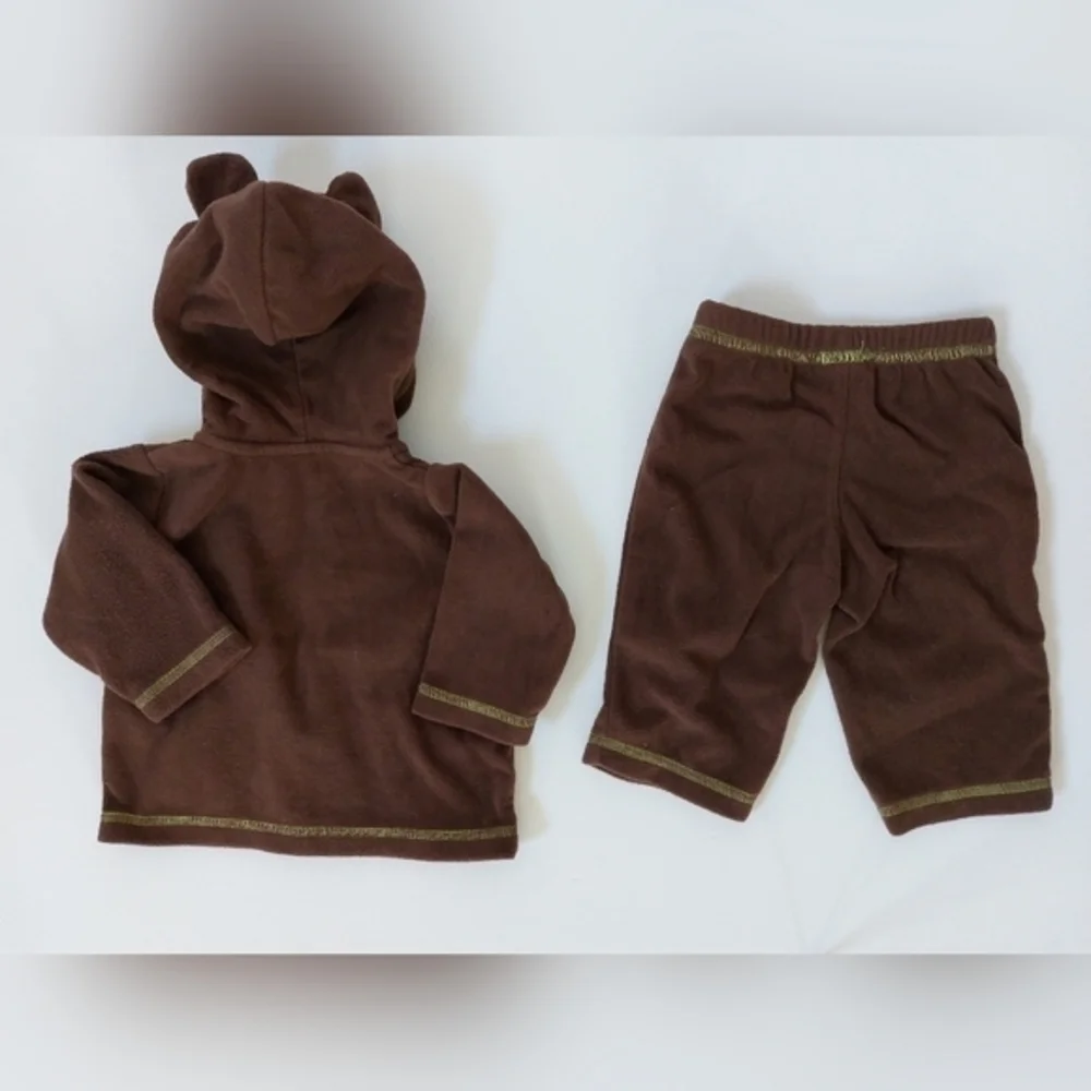 Brown Bear Fleece 2 Piece Outfit Carters 3 Month Infant Halloween Costume - Picture 4 of 4